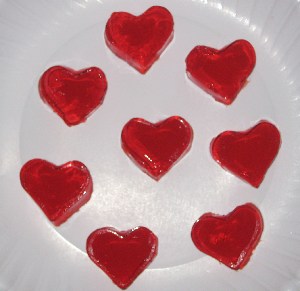 Jello Valentine Hearts